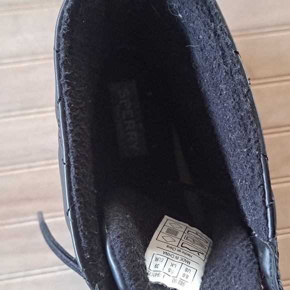 Sperry Quilted Duck Boots Top Sider Blk Waterproof Lace Up Insulated Comfy - Picture 8 of 10